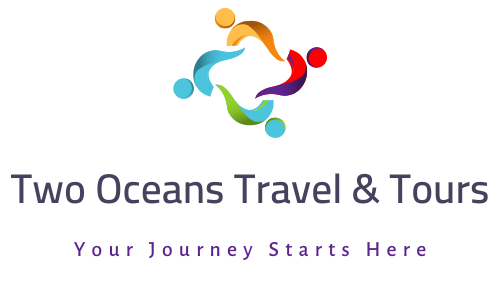 Two oceans travel and tours logo linked to website